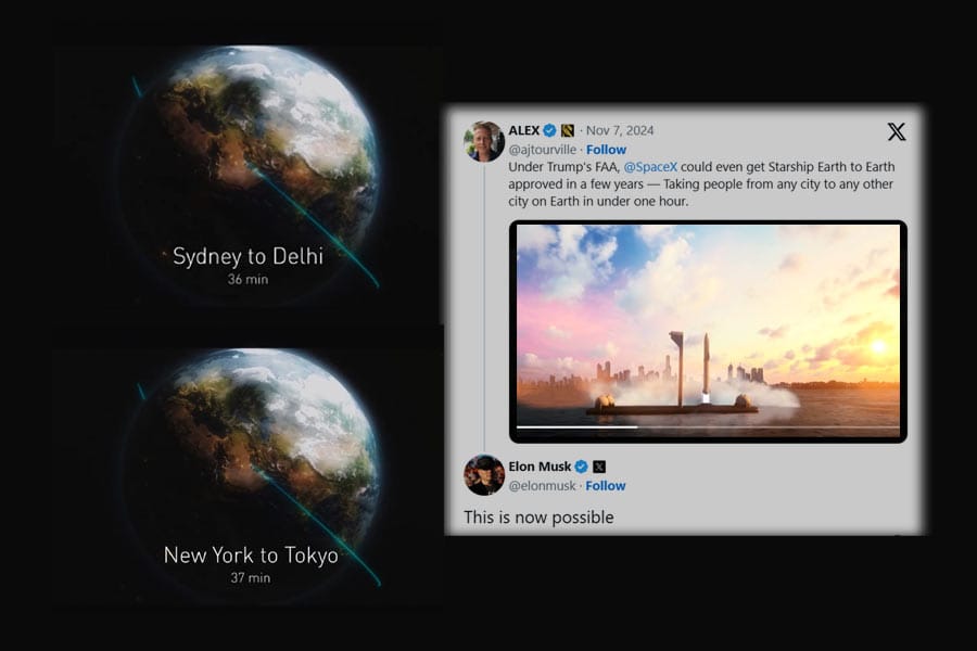any-city-to-any-other-city- ഭൂമിയിലെവിടെയും ഒരു മണിക്കൂറിനുള്ളിൽ യാത്ര ചെയ്യാൻ സാധിക്കുമെന്ന് എലോൺ മസ്ക്