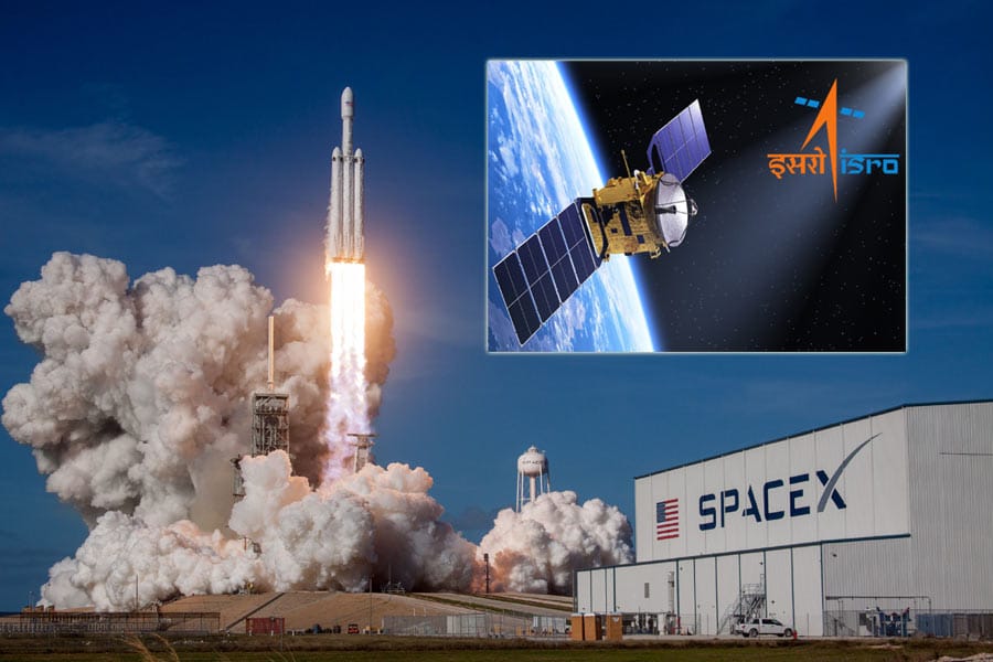 ഇന്ത്യയുടെ ജിസാറ്റുമായി പറന്നുയർന്ന് മസ്കിൻ്റെ ഫാൽക്കൺ-9, വിക്ഷേപണം വിജയം.