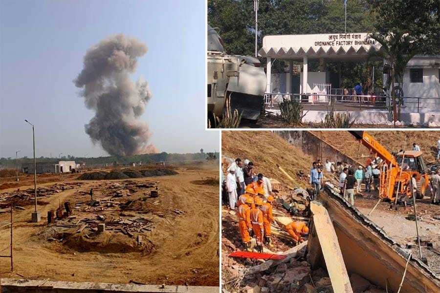 മഹാരാഷ്ട്രയിൽ ആയുധ നിർമാണശാലയിൽ സ്ഫോടനം; 8 മരണം.