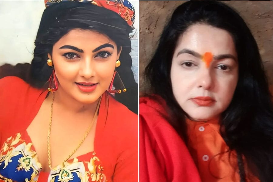 ബോളിവുഡ് നടി മമത കുൽക്കർണി സന്യാസദീക്ഷ സ്വീകരിച്ചു.