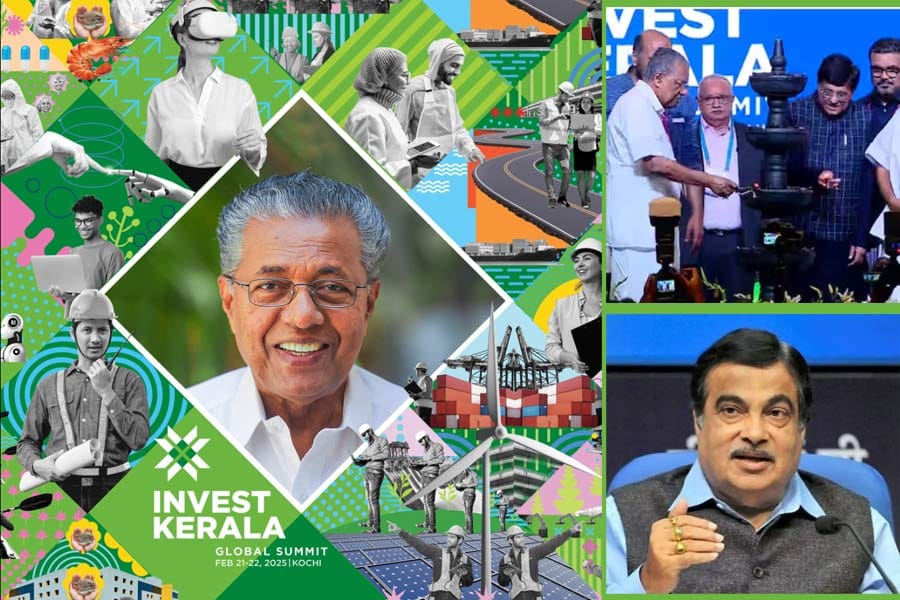 invest-kerala ഇൻവെസ്റ്റ് കേരള ദ്വിദിന ആഗോള നിക്ഷേപക ഉച്ചകോടിക്ക് തുടക്കം; കേരളത്തിന് 3 ലക്ഷം കോടിയുടെ പദ്ധതികൾ പ്രഖ്യാപിച്ച് നിതിൻ ഗഡ്ക്കരി.