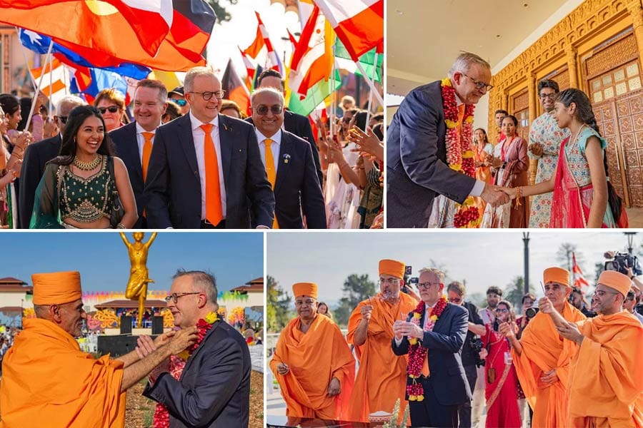 ബിഎപിഎസ് ഹിന്ദു മന്ദിറിൽ നടന്ന വർണാഭമായ ഹോളി ആഘോഷത്തിൽ ആന്തണി ആൽബനീസി പങ്കുചേർന്നു.