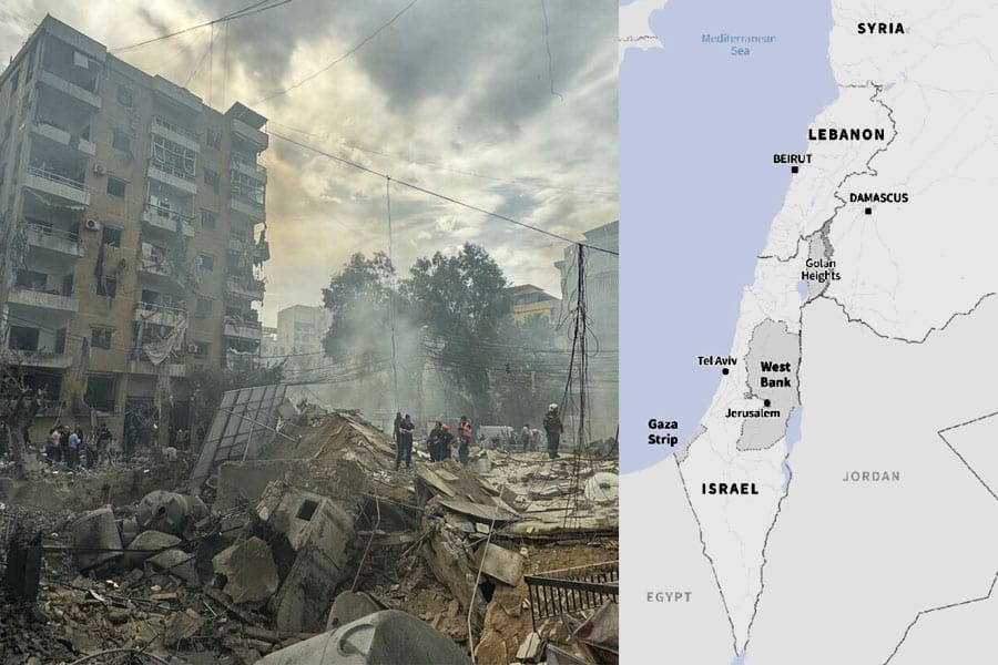 israel-attack-beirut ബെയ്റൂട്ടിൽ ഇസ്രായേലിന്റെ കനത്ത വ്യോമാക്രമണം.