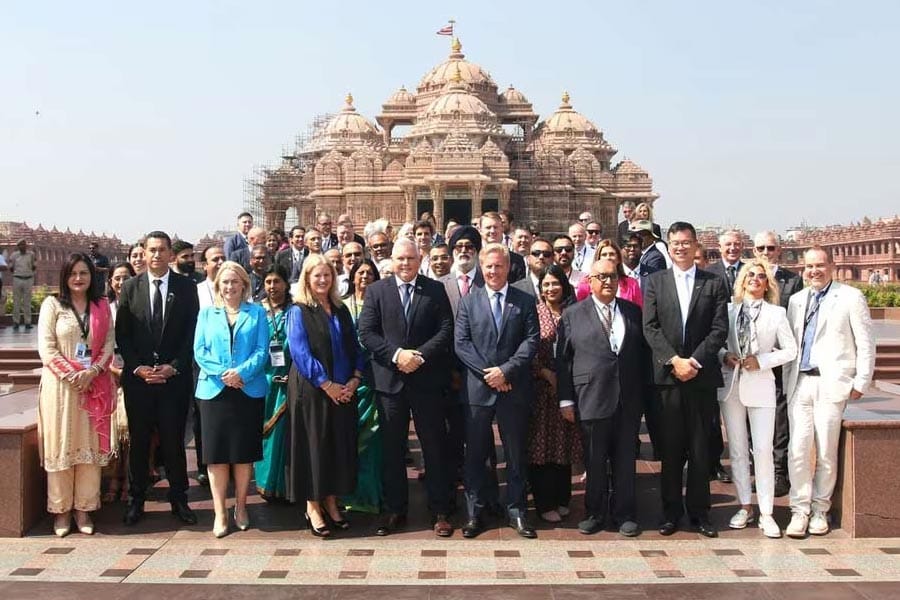 newszealand-prime-minister- ന്യൂസീലൻഡ് പ്രധാനമന്ത്രി അക്ഷർധാം ക്ഷേത്രത്തിൽ സന്ദർശനം നടത്തി