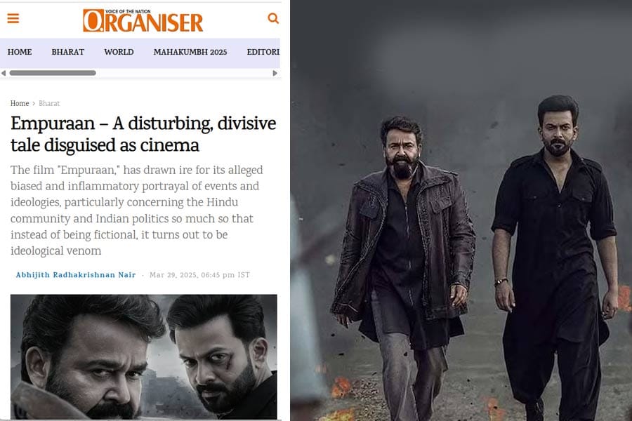 എമ്പുരാൻ സിനിമയെ രൂക്ഷമായി വിമർശിച്ച് ആർഎസ്എസ് മുഖപത്രമായ ഓർഗനൈസർ.