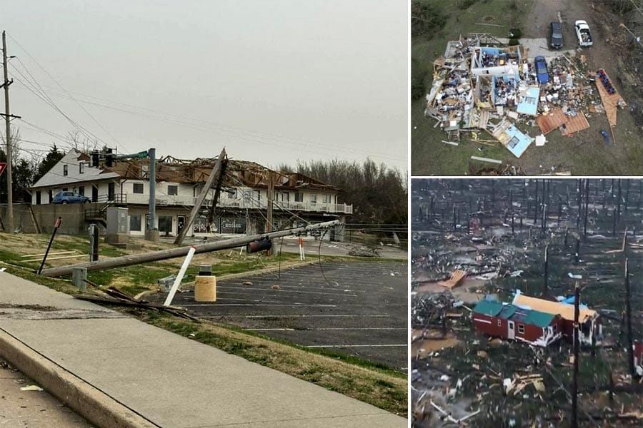 അമേരിക്കയിൽ നാശം വിതച്ച് ചുഴലിക്കാറ്റ്; മരണ സംഖ്യ 36 ആയി