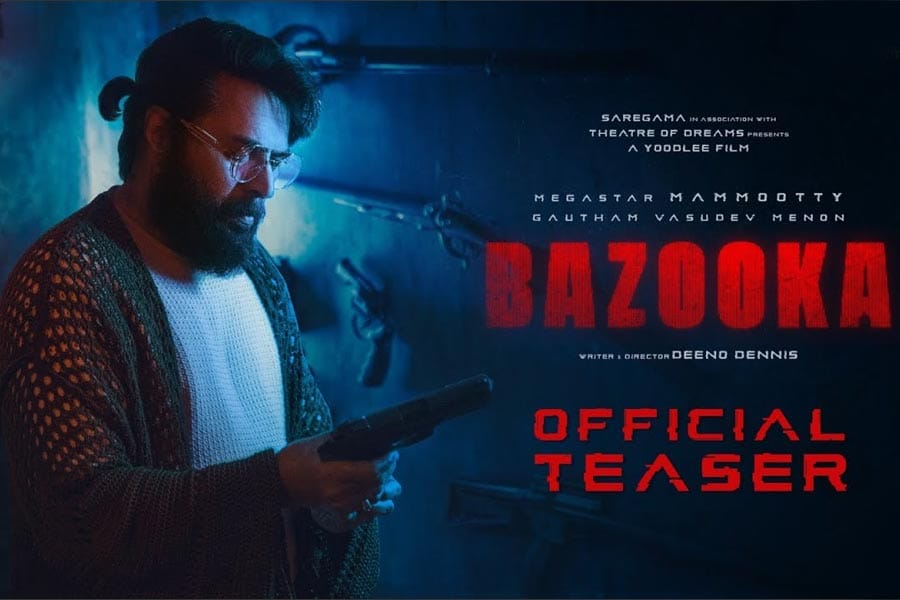 'ബസൂക്ക'യുടെ പ്രീ റിലീസ് ടീസര്‍ പുറത്തിറങ്ങി.