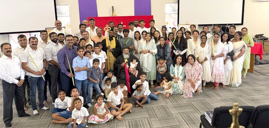 ഗോൾഡ് കോസ്റ്റ് ഇടവകയിൽ ഓശാനാ ശുശ്രൂഷകൾക്ക് ഡോ ഗീവർഗീസ് മാർ യൂലിയോസ്‌ മെത്രാപോലീത്ത നേതൃത്വം നൽകി