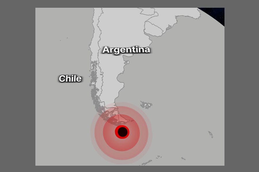 അര്‍ജന്റീനയിലും ചിലെയിലും ഭൂചലനം, 7.4 തീവ്രത.