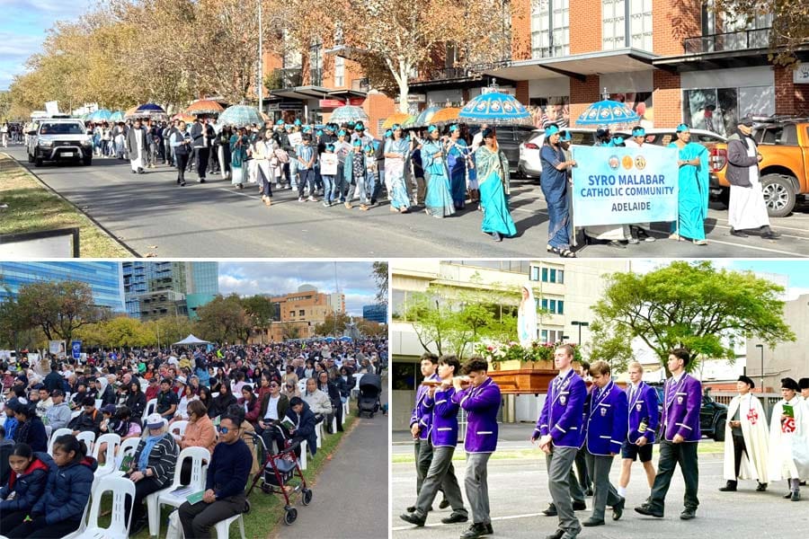 അഡ്‌ലെയ്‌ഡിൻ്റെ വീഥികളെ ഭക്തിനിർഭരമാക്കി മരിയൻ പ്രദക്ഷിണം.