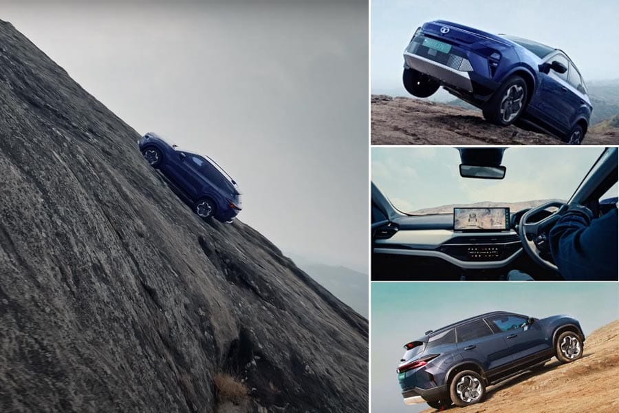 ഓഫ് റോഡ് മികവ് കാണിക്കാൻ ആനപ്പാറയുടെ മുകളിൽ കയറി ടാറ്റ ഹാരിയർ ഇവി; വീഡിയോ വൈറൽ