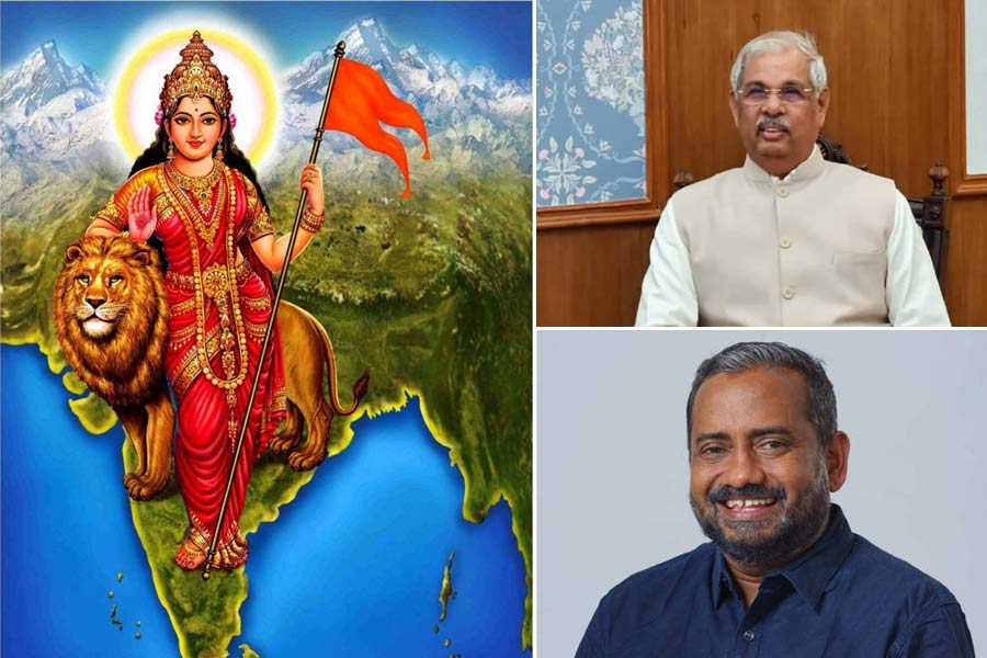 bharathamba-image-controver രാജ്ഭവനിൽ ഭാരതാംബയുടെ ചിത്രം; പരിസ്ഥിതി ദിനാഘോഷം ബഹിഷ്കരിച്ച് മന്ത്രി