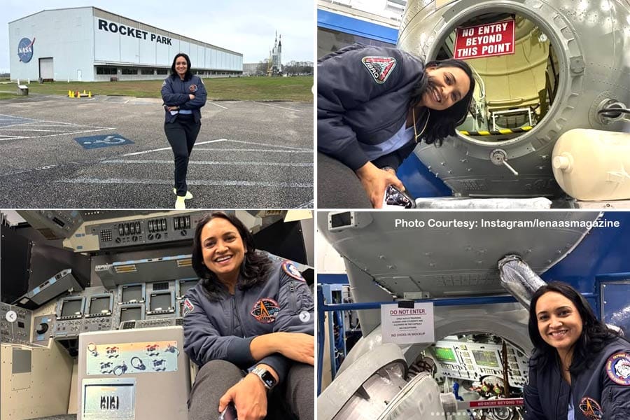 നാസ സ്പേസ് സെന്ററിൽ ലെന; ചിത്രങ്ങൾ പങ്കുവച്ച് താരം.