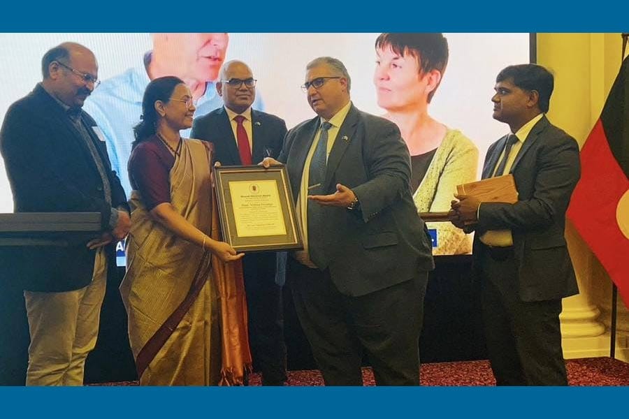 വിക്ടോറിയന്‍ പാര്‍ലമെന്റ് മന്ത്രി വീണാ ജോര്‍ജിനെ ആദരിച്ചു.