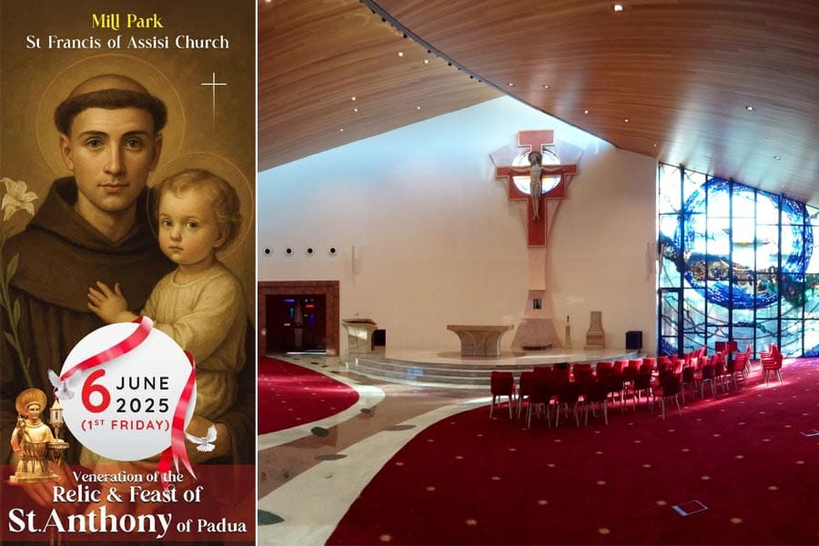veneration-of-the-relic-and മിൽപാർക്ക് സെൻ്റ് ഫ്രാൻസിസ് അസീസി ദേവാലയത്തിൽ വിശുദ്ധ അന്തോണീസിന്റെ തിരുനാൾ 2025 ജൂൺ ആറ് വെള്ളിയാഴ്ച.