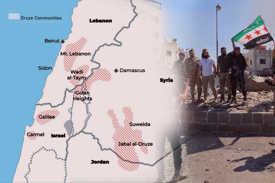 സിറിയയിൽ വീണ്ടും ആഭ്യന്തര സംഘർഷം; ഷിയാ ഗോത്രമായ ഡ്രൂസുകളെ സഹായിച്ച്‌ ഇസ്രായേൽ.