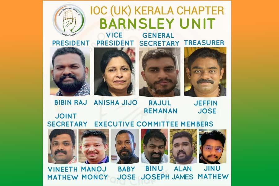 ഐ ഓ സി (യു കെ) ബാൺസ്ലെയിൽ യൂണിറ്റ് രൂപീകരിച്ചു.