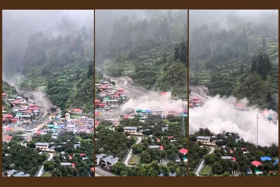 മേഘ വിസ്ഫോടനം: ഉത്തരകാശിയിൽ 4 മരണം, അറുപതിലധികം പേരെ കാണാതായി.