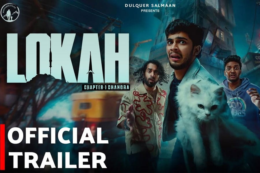 വിഷ്വൽ ട്രീറ്റ് ഉറപ്പുനൽകി 'ലോക: ചാപ്റ്റർ വൺ: ചന്ദ്ര' ട്രെയിലർ.