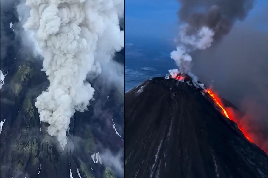 റഷ്യയിൽ വൻ അഗ്നിപർവ്വത സ്ഫോടനം; 6 കി.മീ ഉയരത്തിൽ വരെ ചാരമേഘം.