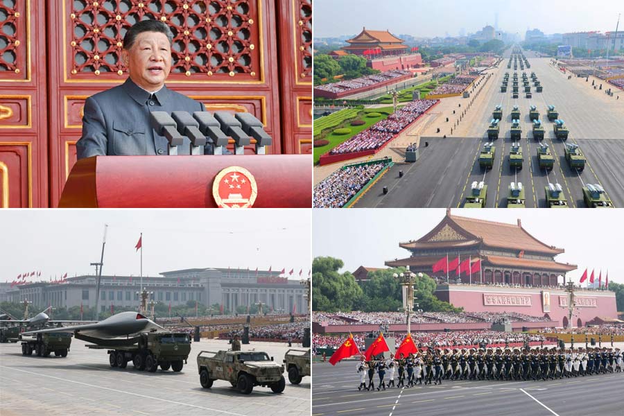 China-holds-massive-parade- ‘ഒരു ഭീഷണിക്കും വഴങ്ങില്ല’- ഷി ജിൻപിങ്; ഏറ്റവും വലിയ സൈനിക പരേഡുമായി ചൈന