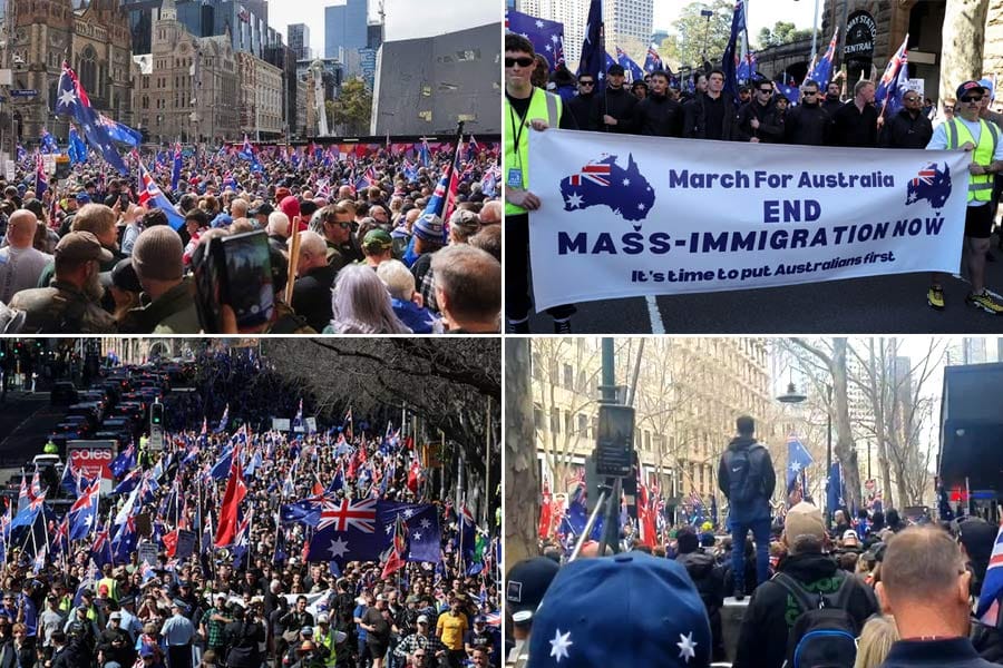 ഓസ്‌ട്രേലിയയെ പിടിച്ചുലച്ച് 'മാർച്ച് ഫോർ ഓസ്ട്രേലിയ'; പ്രതിഷേധക്കാരും പൊലിസും ഏറ്റുമുട്ടി