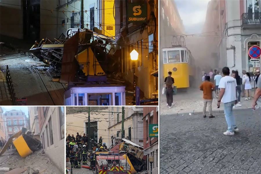 പോർച്ചുഗൽ തലസ്ഥാനമായ ലിസ്ബിൽ ട്രാം പാളം തെറ്റിയുണ്ടായ അപകടത്തിൽ 15 പേർ മരിച്ചു