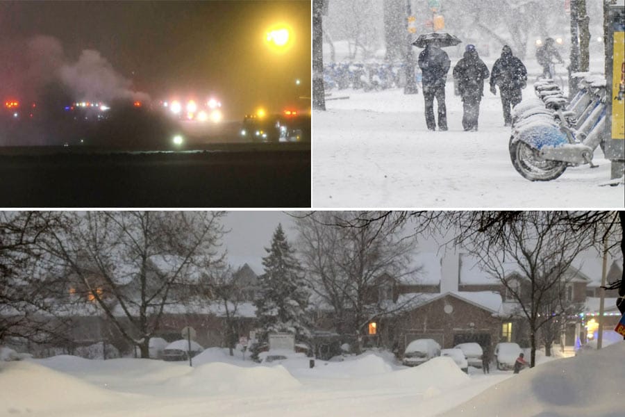 യുഎസിൽ സ്വകാര്യ ജെറ്റ് വിമാനം തകർന്നു 7 മരണം; അമേരിക്കയിലുടനീളം ആഞ്ഞടിക്കുന്ന കനത്ത ഹിമക്കാറ്റിനെ തുടർന്ന് 12 മരണം