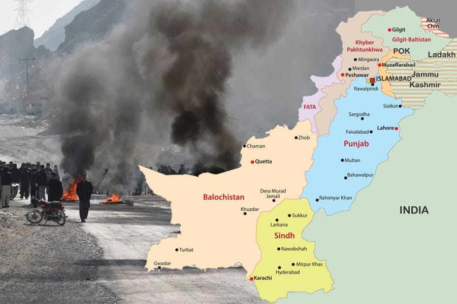 balochistan-pakistan ബലൂചിസ്ഥാനിൽ കനത്ത പോരാട്ടം, നിരവധി മരണം; ബിഎൽഎയ്ക്ക് ഇന്ത്യ പിന്തുണ നൽകുന്നു എന്ന് പാക്കിസ്ഥാൻ