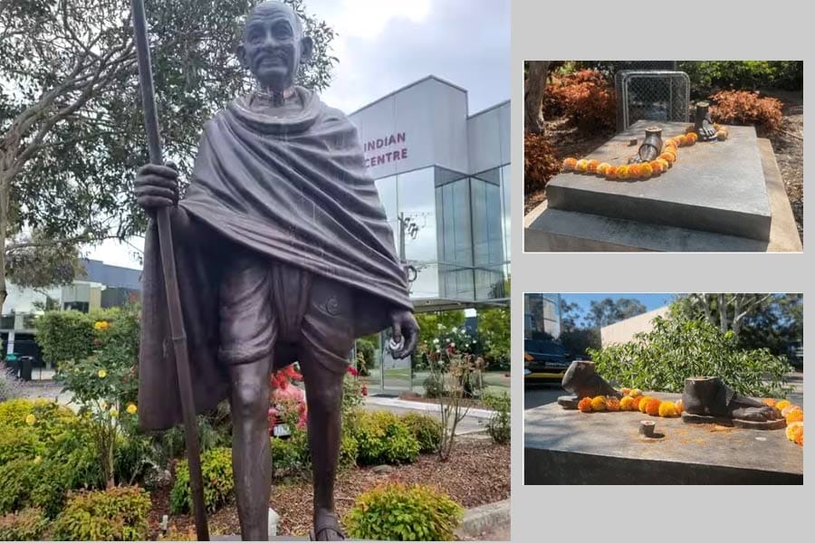 മെൽബണിൽ മഹാത്മാ ഗാന്ധി പ്രതിമ മോഷണം പോയി.