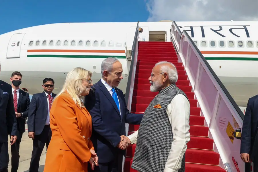 modi-in-israell പ്രധാനമന്ത്രി നരേന്ദ്ര മോദി ഇസ്രയേലിൽ എത്തി; പാർലമെന്റിനെ അഭിസംബോധന ചെയ്തു.