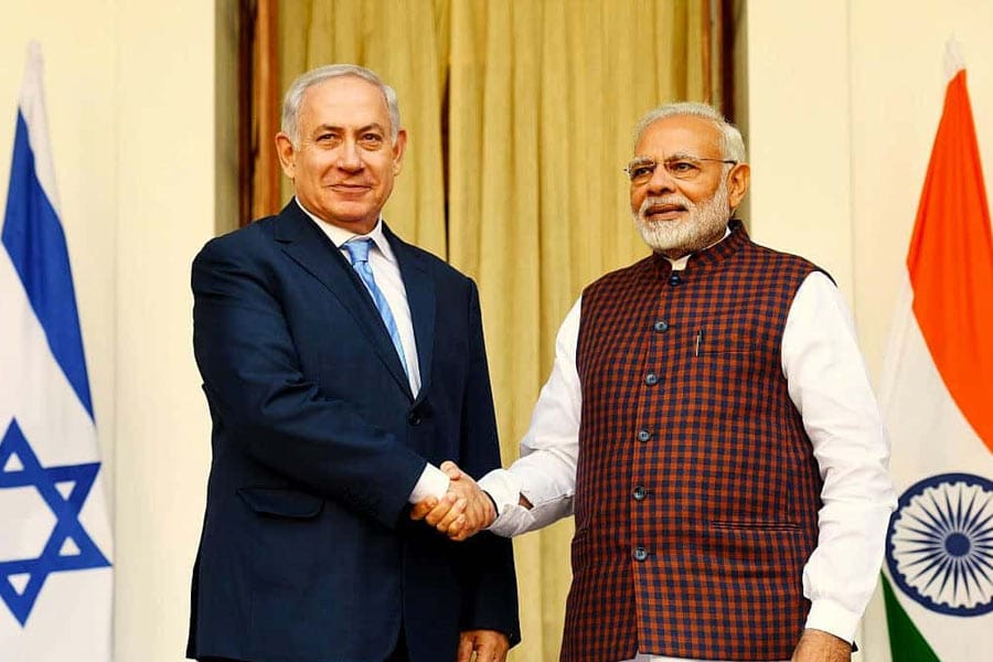 modi-netanyahu-india-israel പ്രധാനമന്ത്രി നരേന്ദ്ര മോദി ഇസ്രയേൽ സന്ദർശിക്കുന്നു