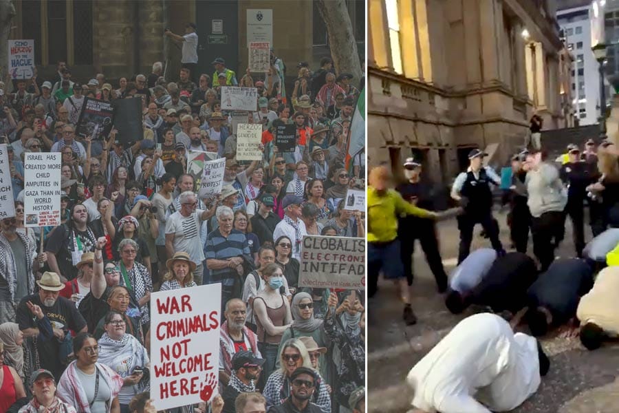 ഇസ്രായേൽ പ്രസിഡന്റിന്റെ സന്ദർശനത്തിനെതിരെ സിഡ്‌നിയിൽ ആയിരങ്ങളുടെ പ്രതിഷേധം, സംഘർഷം