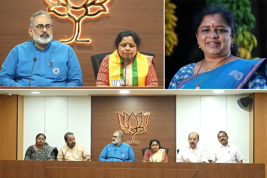 r-resmi-joined-bjp മഹിളാ കോൺഗ്രസ് നേതാവ് ആർ രശ്മി ബിജെപിയിൽ ചേർന്നു