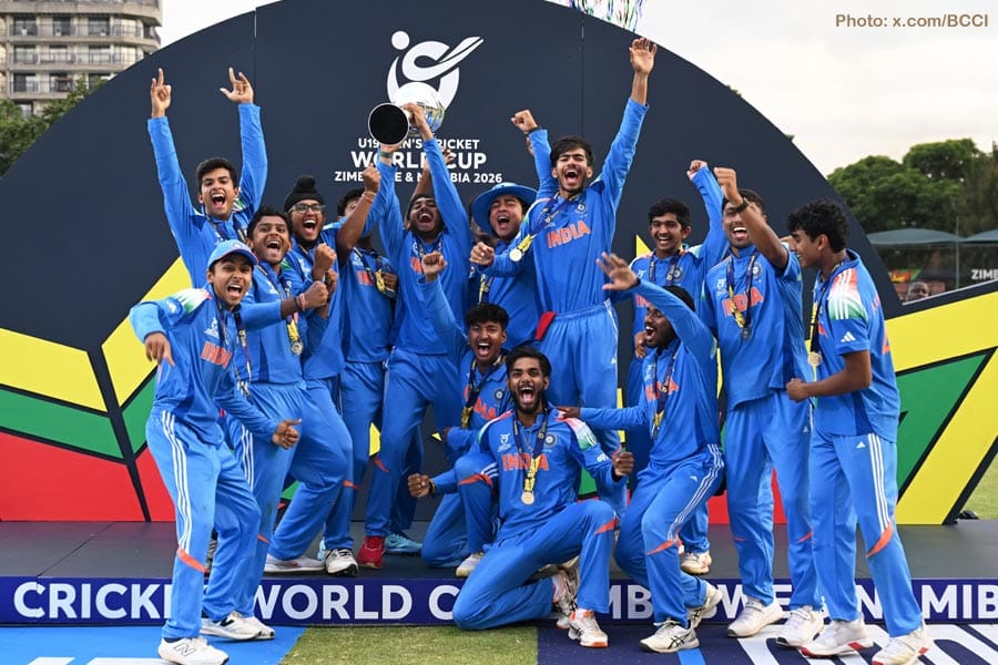 അണ്ടര്‍ 19 ഏകദിന ക്രിക്കറ്റ് ലോകകപ്പ്: ഇന്ത്യ ആറാം തവണയും കിരീടം നേടി.