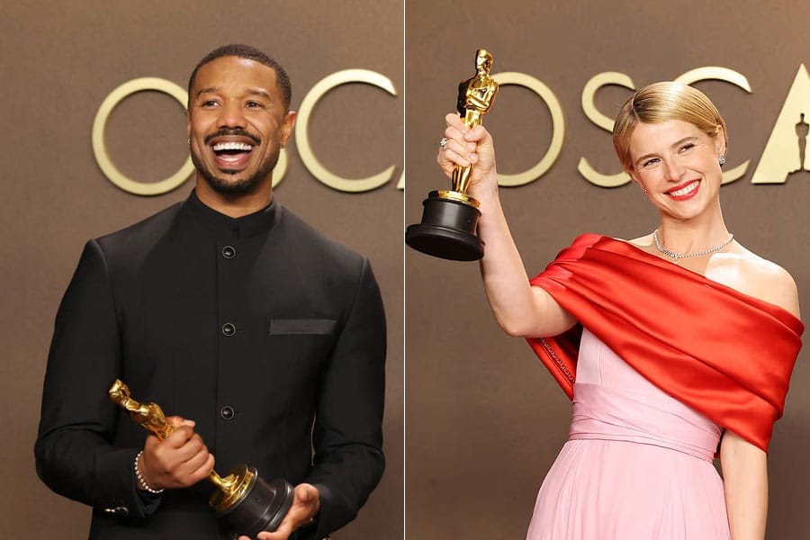 oscar-awards-2026 മൈക്കൽ ബി ജോർദാൻ മികച്ച നടൻ, മികച്ച നടി ജെസി ബക്ലി; ഓസ്കർ വേദിയിൽ തിളങ്ങി വൺ ബാറ്റിൽ ആഫ്റ്റർ അനദർ