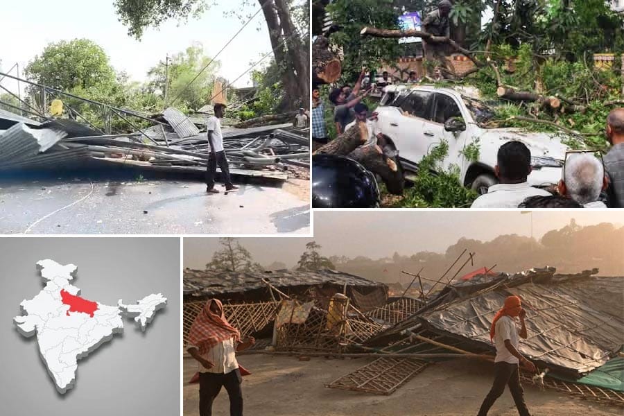 UP-storm-Rain ഉത്തർപ്രദേശിൽ വീശിയടിച്ച അതിശക്തമായ ചുഴലിക്കാറ്റിലും മഴയിലും വൻ നാശനഷ്ടങ്ങൾ; 100-ലേറെ മരണം.