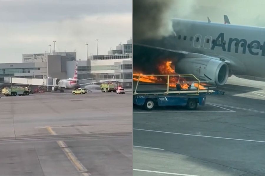 denver-airport-plane-hits-t പറന്നുയരാൻ തുടങ്ങിയ വിമാനം റൺവേയിലേക്ക് അതിക്രമിച്ചു കയറിയ ആളെ ഇടിച്ചു, തീപിച്ചു; 224 യാത്രക്കാരും സുരക്ഷിതരായി പുറത്തെത്തിച്ചു