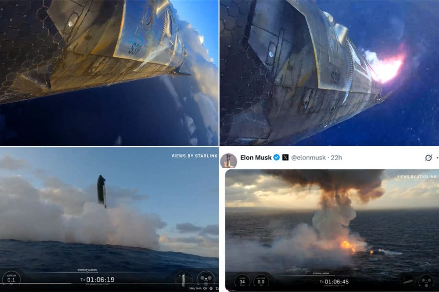 starlink-spacex-rocket വിജയകരമായ പരീക്ഷണ പറക്കലിന് ശേഷം സ്പേസ് എക്സിന്റെ സ്റ്റാർഷിപ്പ് V3 ഇന്ത്യൻ മഹാസമുദ്രത്തിൽ അഗ്നിഗോളമായി പതിച്ചു.
