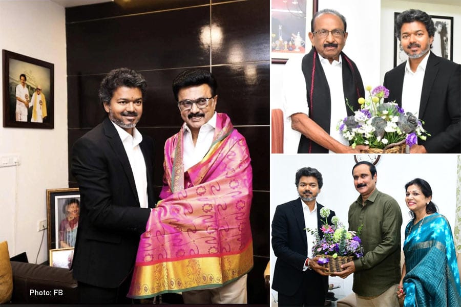vijay-met-leaders പുതിയ ശൈലിയുമായി മുഖ്യമന്ത്രി വിജയ്; എം.കെ സ്റ്റാലിനെയും വൈക്കോയെയും എസ് രാമദാസിനെയും വസതിയിലെത്തി നേരിൽകണ്ടു