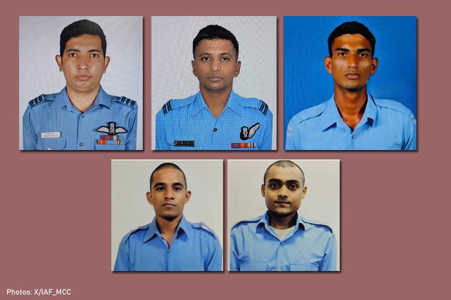 അസമിൽ വ്യോമസേന വിമാനം തകർന്ന് വീണു; അഞ്ച് വ്യോമസേന ഉദ്യോഗസ്ഥർ മരിച്ചു.