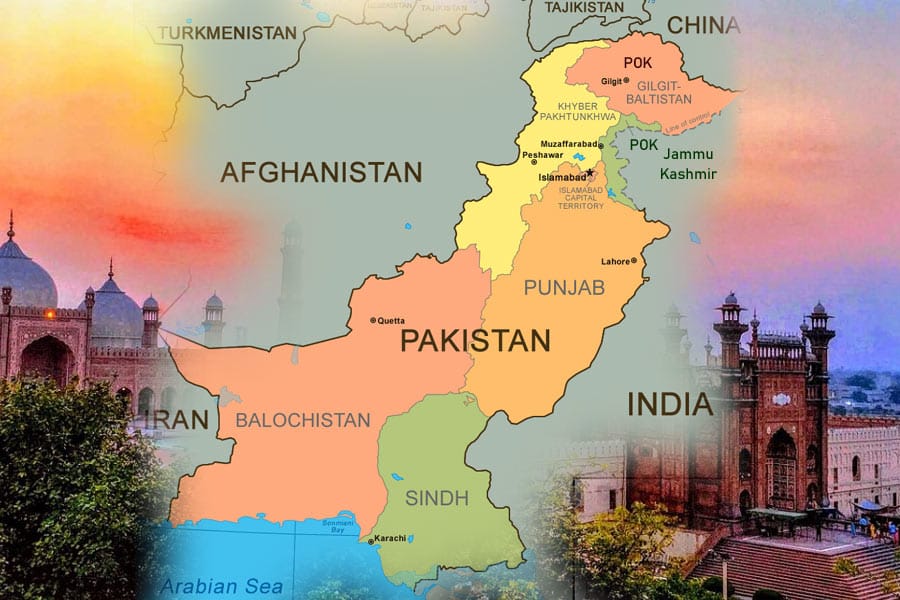 Pakistan-map പാക്കിസ്ഥാൻ