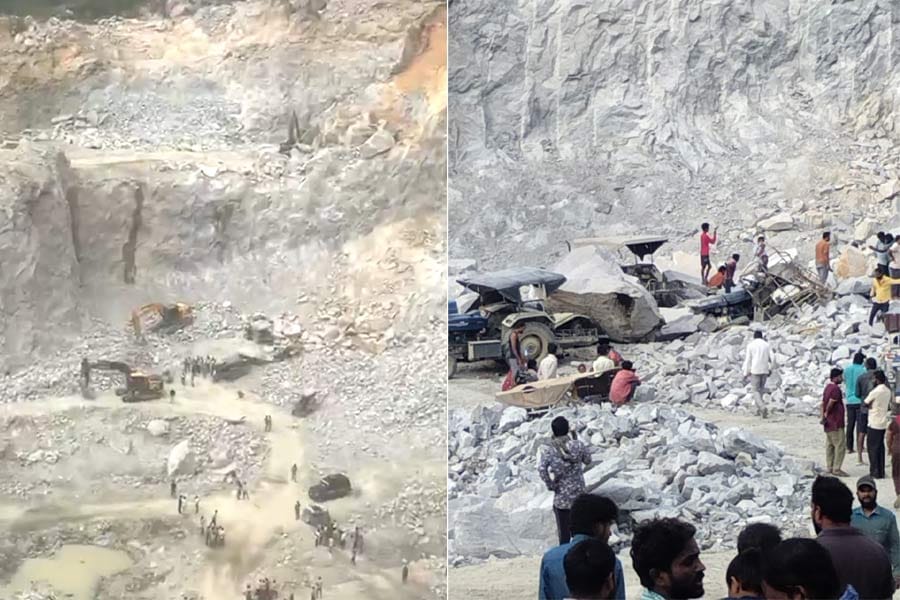 Tragedy-at-a-quarry-in-Beng കാവേരി ക്രഷറിൽ പാറ ഇടിഞ്ഞുവീണ് 7 മരണം.