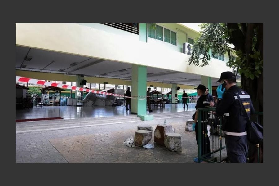 thailand-shooting തായ്ലൻഡിൽ സ്കൂളിൽ ഒൻപതാം ക്ലാസ് വിദ്യാർത്ഥി നടത്തിയ വെടിവെപ്പിൽ 5 അധ്യാപകർ ഉൾപ്പെടെ ഏഴുപേർ കൊല്ലപ്പെട്ടു.