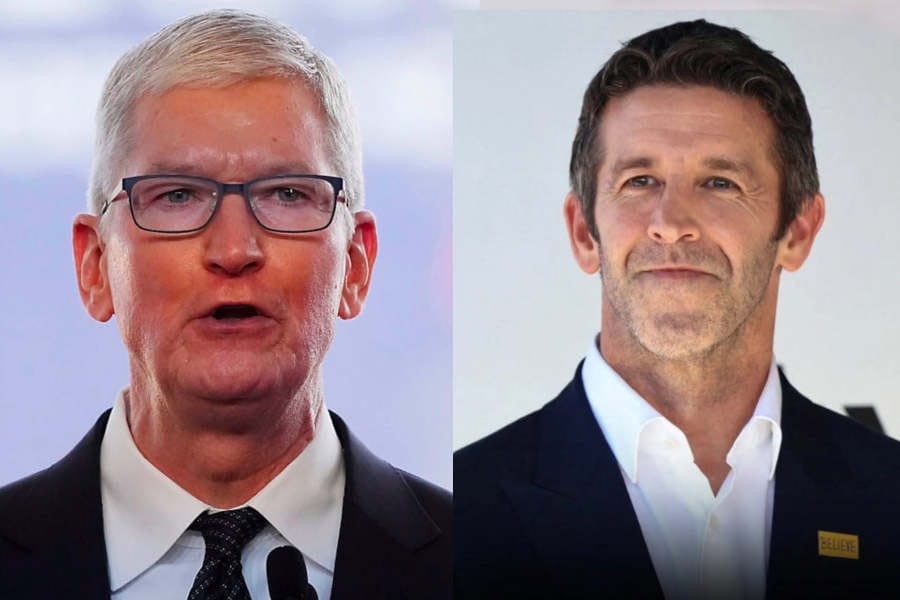 tim cook and john ternus ആപ്പിളിനെ 15 വർഷം നയിച്ച ടിം കുക്ക് പടിയിറങ്ങി; ജോൺ ടെർനസ് പുതിയ സിഇഓ