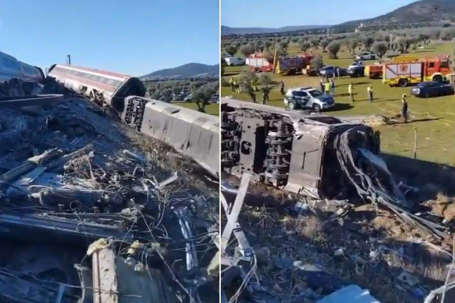 spain train collision സ്പെയിനിൽ അതിവേഗ ട്രെയിനുകൾ കൂട്ടിയിടിച്ചുണ്ടായ അപകടത്തിൽ 45-ലധികം പേർ കൊല്ലപ്പെട്ടു.